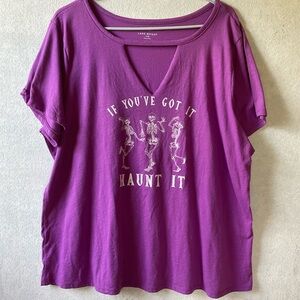 Lane Bryant Purple Graphic Women's Top. Size 18/20